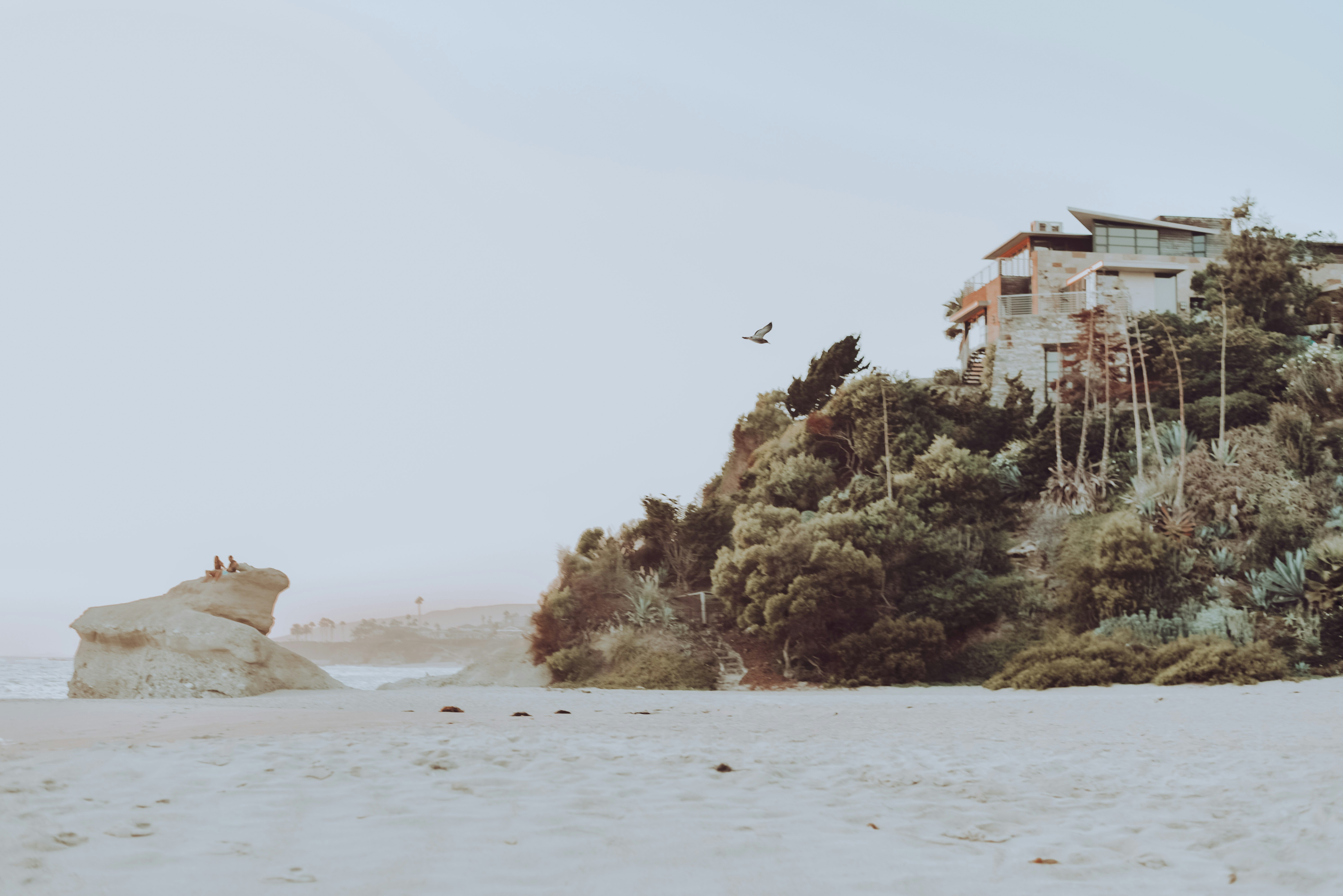 white and brown house near body of water during daytime